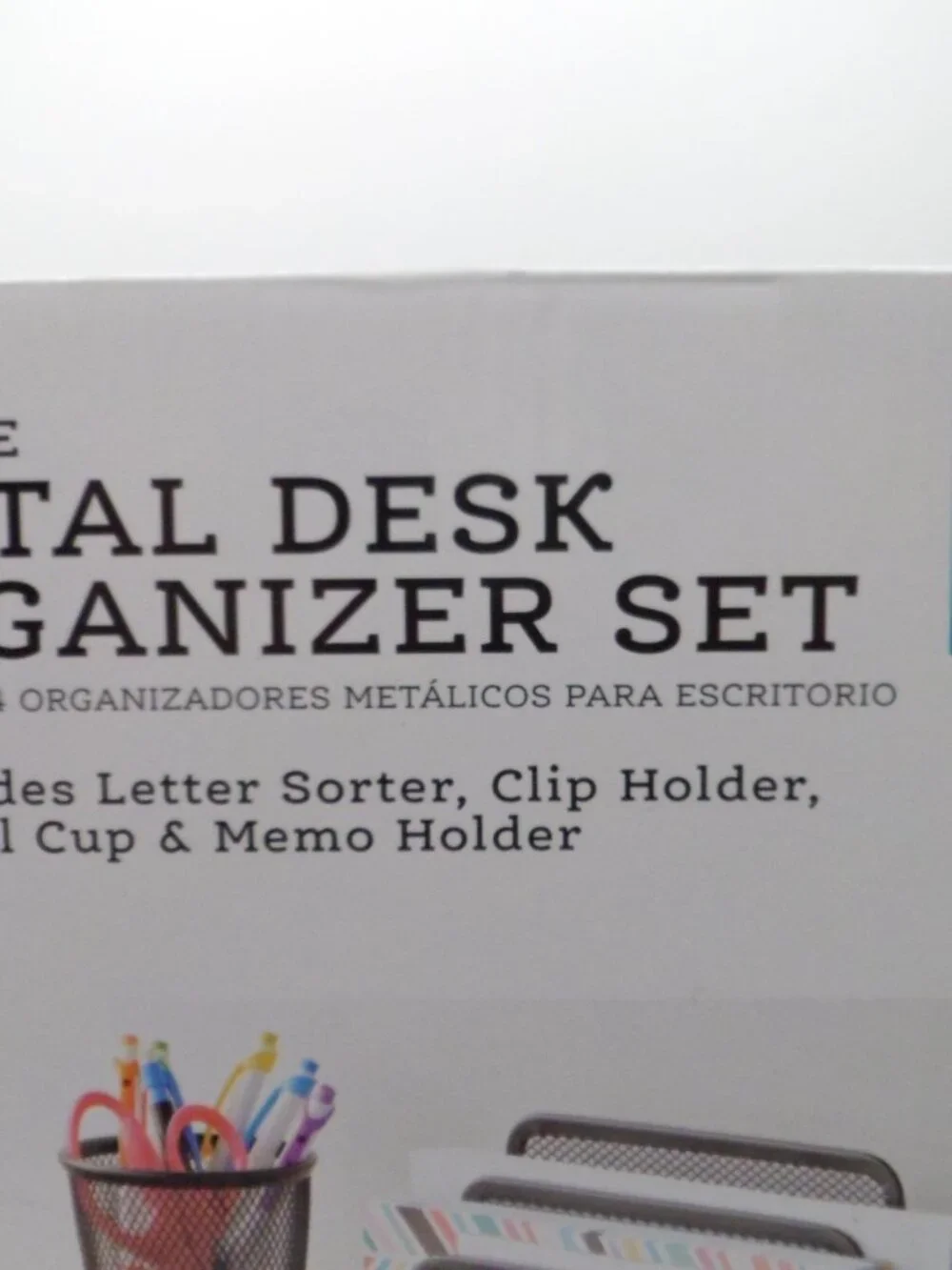 Pen & Gear 4pc Metal Desk Organizer Set